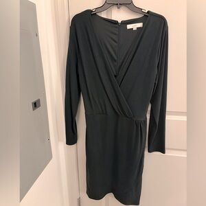 Loft Holiday Green Wrap Dress